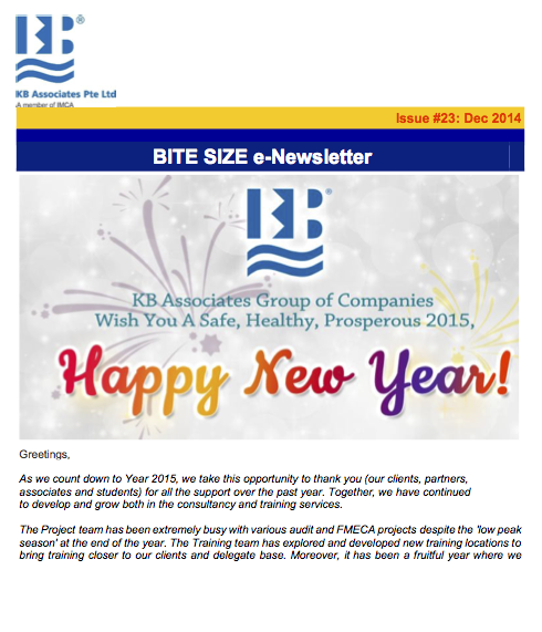 December 2014 Newsletter Issue #23
